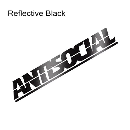 Antisocial Letter Reflective Car Stickers for Rear Window Auto Front Windshield Vinyl DIY Decals Auto Motorcycle Body Decoration