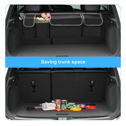 Car Trunk Organizer for SUV Backseat Hanging Organizer for SUV Truck MPV Upgrade Back Seat Storage Bags with 4 Pockets 39*14Inch