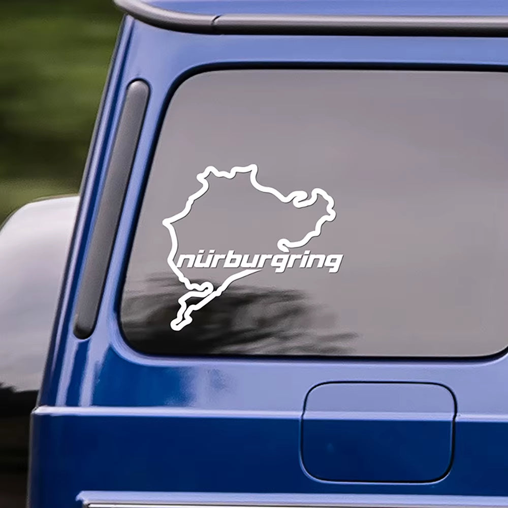 Reflective Car Stickers Car Decoration Stickers Nurburgring Map Graffiti Car Body Stickers Car Triangle Window Stiickers