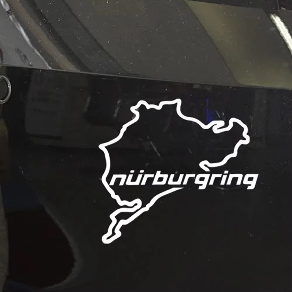 Reflective Car Stickers Car Decoration Stickers Nurburgring Map Graffiti Car Body Stickers Car Triangle Window Stiickers