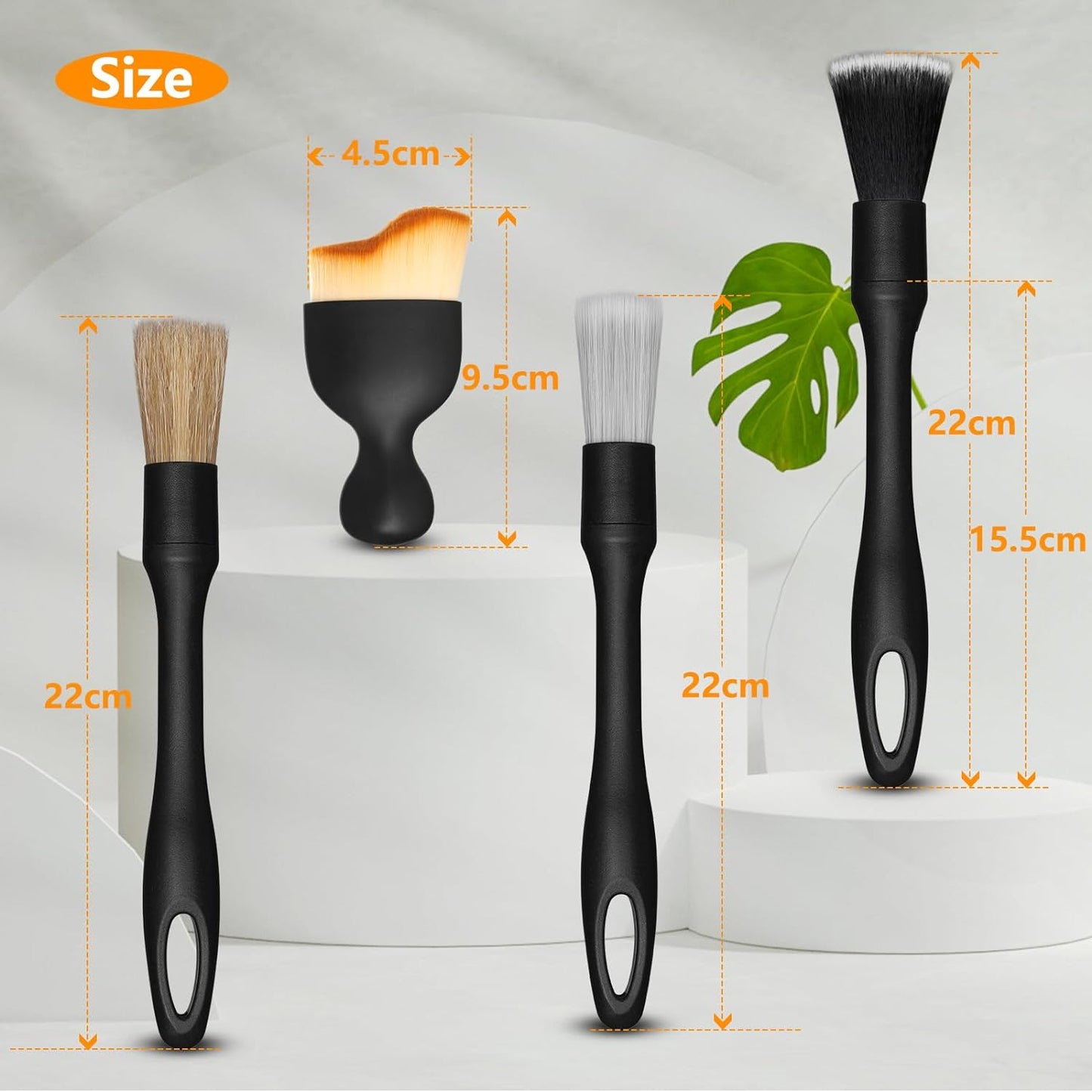 7 Pcs Car Brush Set, Car Interior Clean Brush Tools, Auto Interior Dust Brush, Car Detailing Soft Bristles Brush for Automotive Dashboard, Air Conditioner Vents, Scratch Free