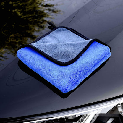Microfiber Towels for Cars 3 Pieces 500 GSM Polishing Cleaning Home, Car and Motorbike - 12 X 12 Inches (30X30Cm)