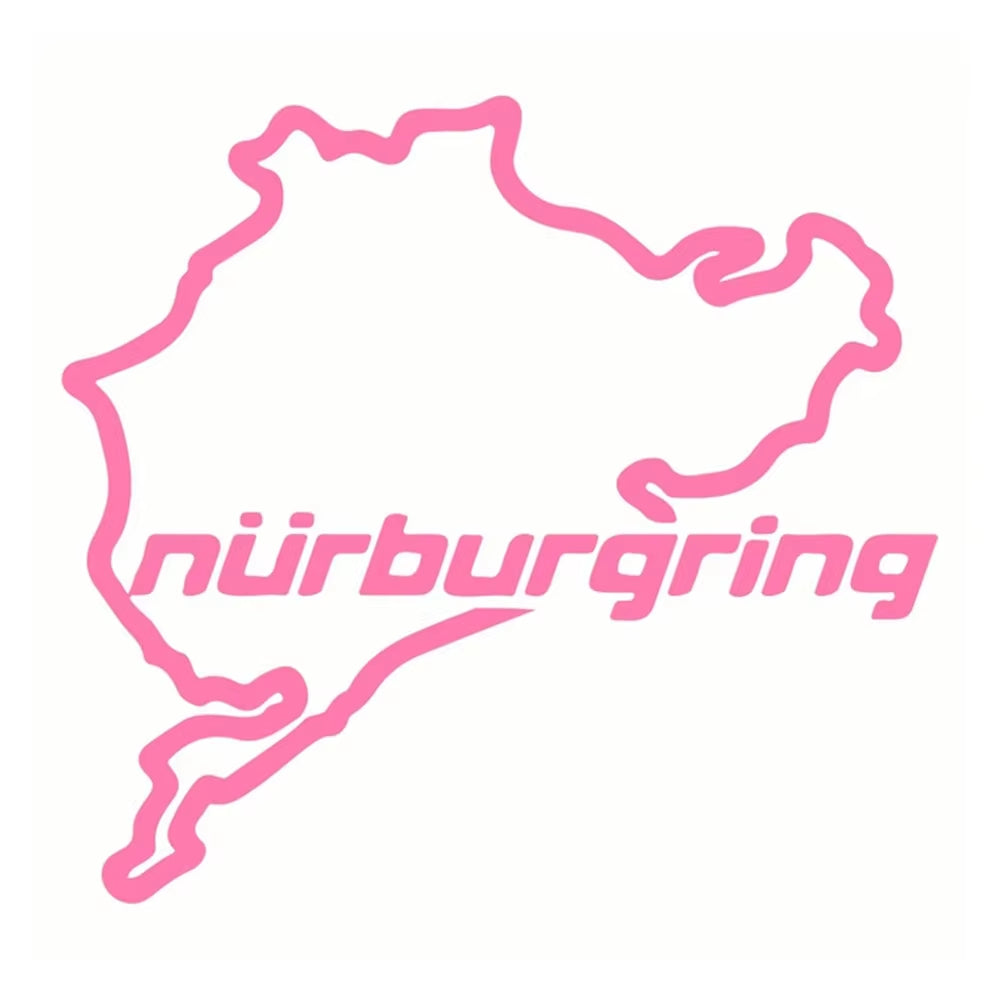 Reflective Car Stickers Car Decoration Stickers Nurburgring Map Graffiti Car Body Stickers Car Triangle Window Stiickers