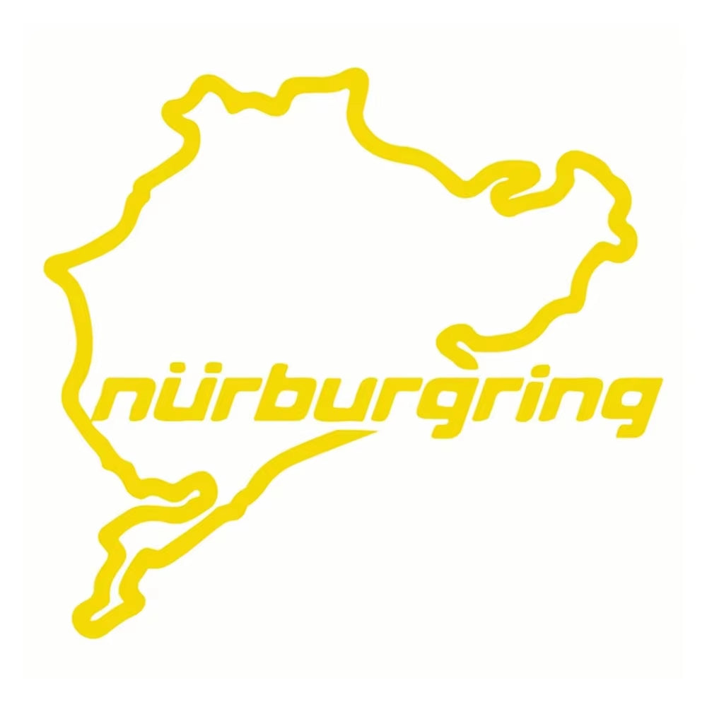 Reflective Car Stickers Car Decoration Stickers Nurburgring Map Graffiti Car Body Stickers Car Triangle Window Stiickers