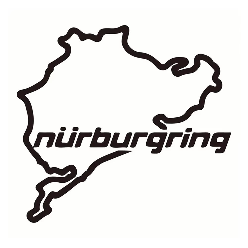 Reflective Car Stickers Car Decoration Stickers Nurburgring Map Graffiti Car Body Stickers Car Triangle Window Stiickers